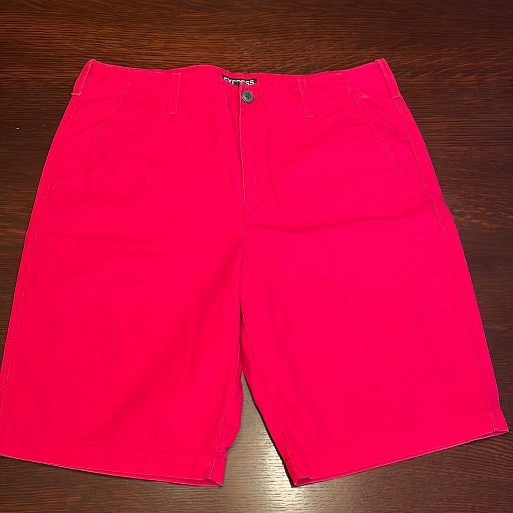 Express Red Chino Shorts